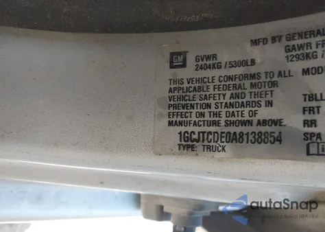 2010 Chevrolet Colorado 1Lt from USA, damaged, VIN 1GCJTCDE0A8138854